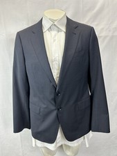 Armani Collezioni S Line Plaid Navy Jacket 2-Bt Sz US 40 S