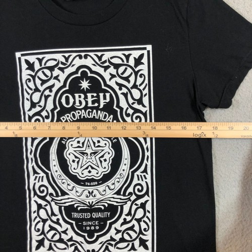 obey T shirt youth L black graphic print - Picture 3 of 11