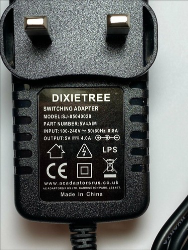 5V 4A 4000mA Mains AC-DC Adaptor Power Supply Charger 3.5mm x 1.3mm UK Plug - 第 2/7 張圖片