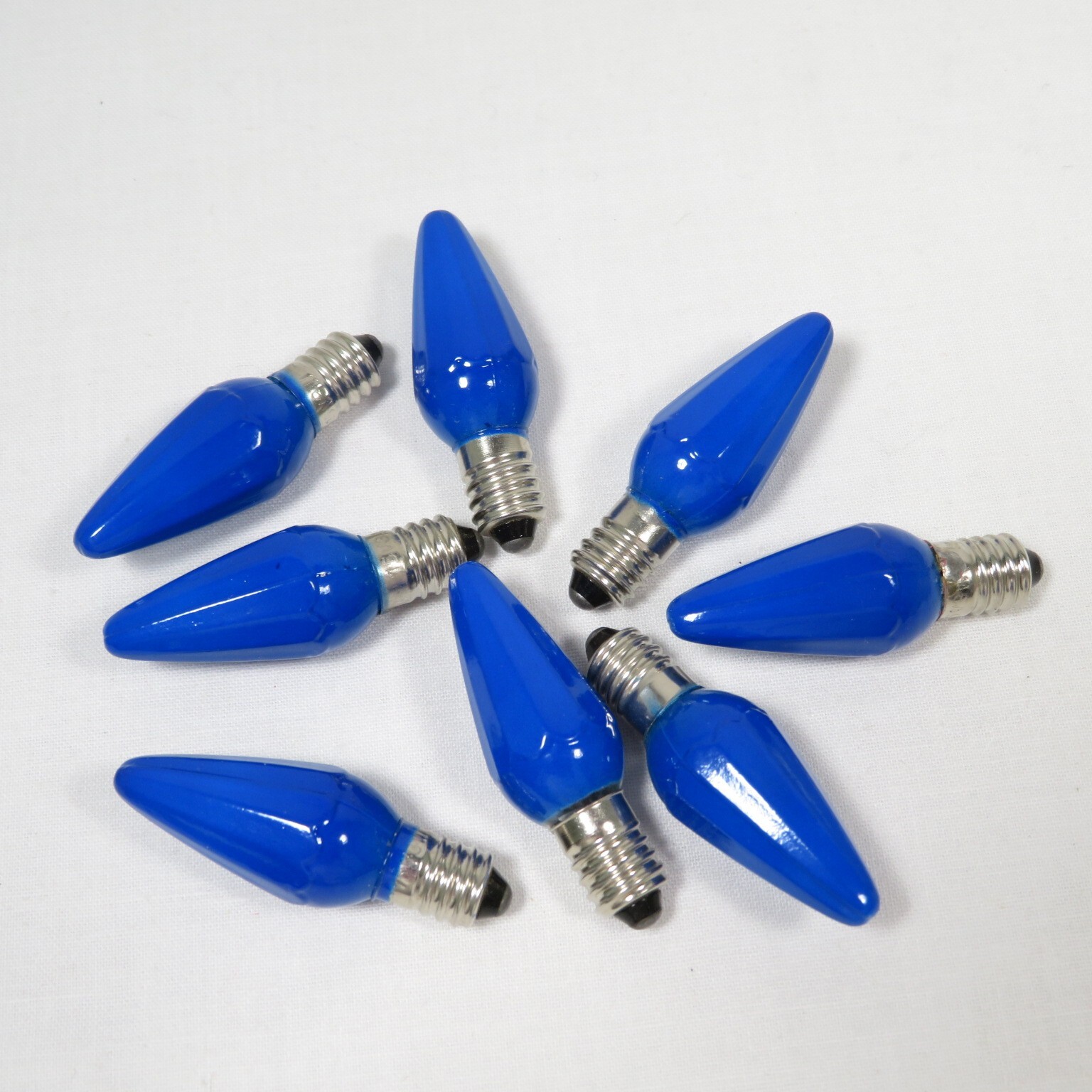 Vintage C6 Christmas Light Bulbs Lot of 72 Cone Ribbed Tested Mixed