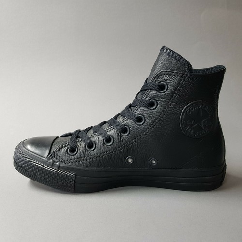 Converse Chuck Taylor All Star Chucks Black Mono Hi 135251C Schuhe Leder schwarz - Bild 3 von 6