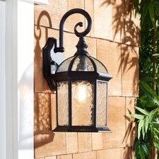 SAFAVIEH Lighting Outdoor Wall Sconce  Set of 2 (LED Bulbs Included) - 8Wx16Dx8H