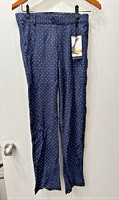 NWT Betabrand SM Classic Dress Pant Yoga Pant in Navy w/Pattern