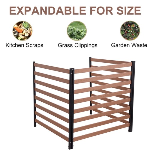3-Panels Air Conditioner Fence Trash Can Fence Wood Privacy Fence Panel Outdoor - Picture 3 of 9