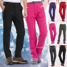 Women's Waterproof Pants Hiking Ski Snow Fleece Lined Thicken Climbing Fashion