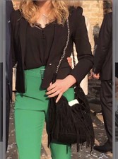Sac A Main Zadig & Voltaire Forme Bourse Daim Noir Tbe
