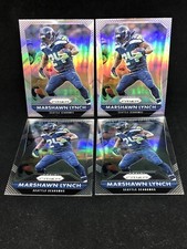Marshawn Lynch 2015 Panini Prizm #198 Silver Prizm x2 & Base x2 (4 Card Lot)