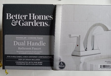 Better Homes  Gardens Chandler Two Handle Bathroom Sink Faucet Chrome New   