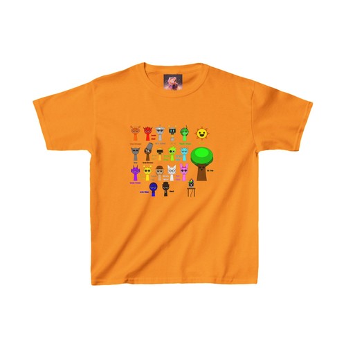 Sprunki Music Game Kids Tee, Fun Heavy Cotton Tshirt for Boys and Girls, Music - Picture 6 of 39