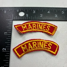 Vintage 2 Patches Bundle Lot USMC MARINES Tab Patch Lot (A little wrinkly) 00.Q