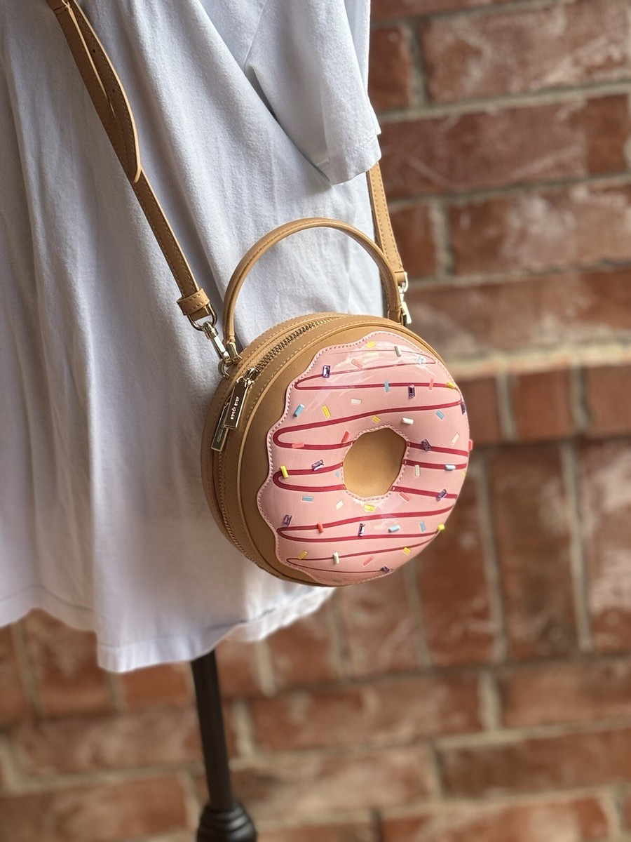 Kate Spade Novelty Bag Coffee Break 3D Donut Crossbody Pink
