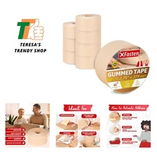 Gummed Paper Tape with Reinforced Fiberglass Backing, 2.75" X 375 Feet, Pack ...