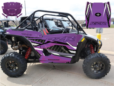 2024-2025 Polaris RZR XP 1000 Graphics Kit D52-4 Purple OAGFX | eBay