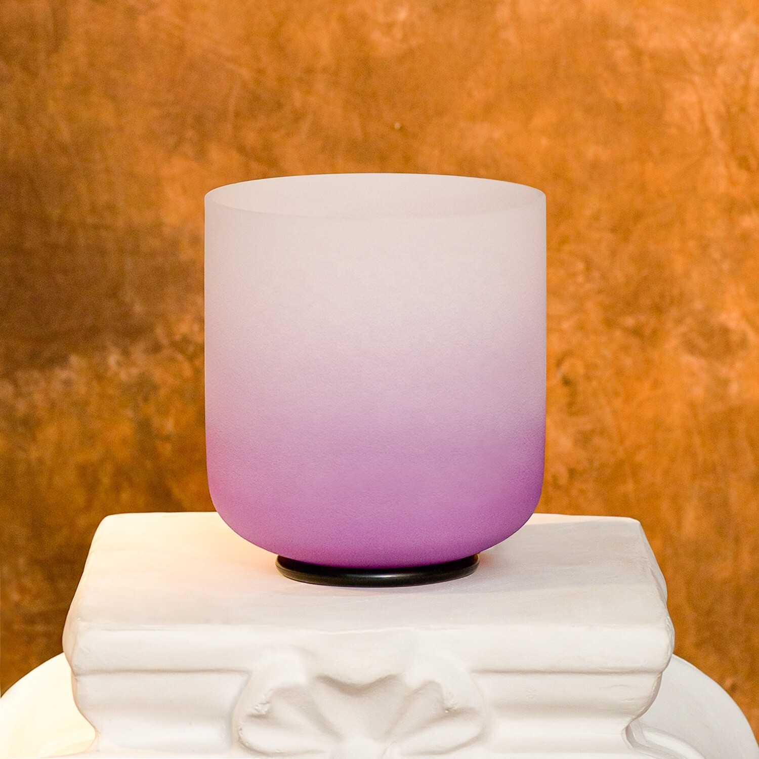 432Hz 6"B Crown Chakra Gradient Colored Frosted Crystal Singing Bowl ...