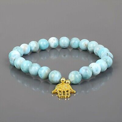 Larimar Round Beaded Stretchy Bracelets Larimar Round Beaded Stretchy Bracelets