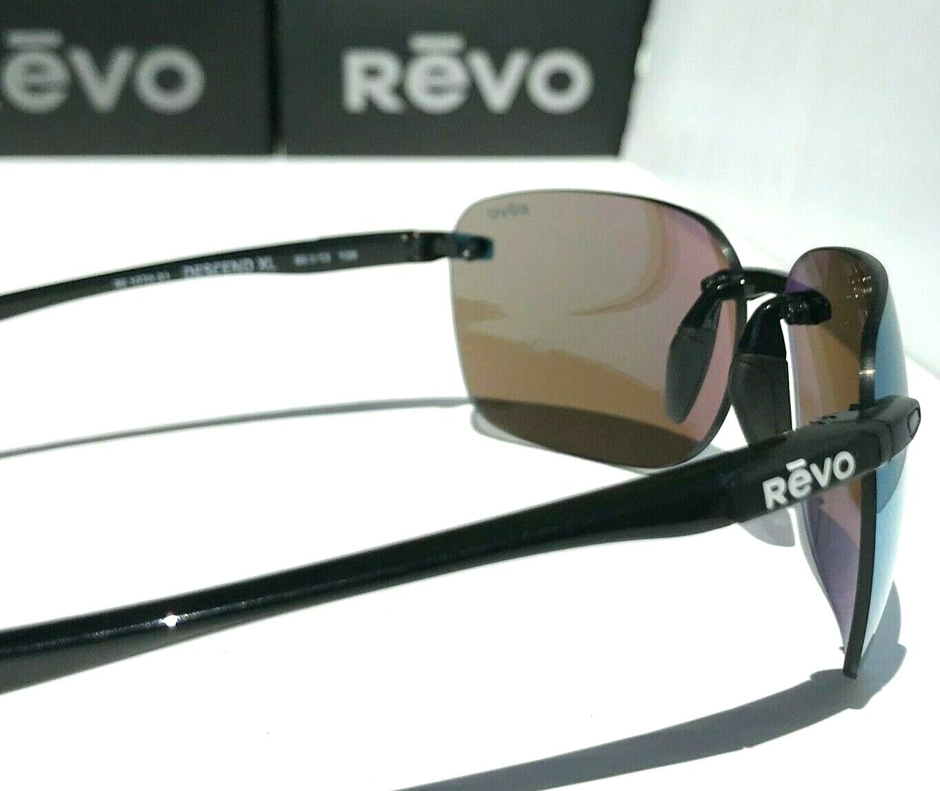 NEW* REVO DESCEND XL Black w Blue POLARIZED Lens Sunglass 1070XL 01 BL