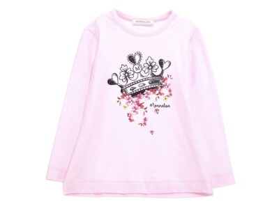 Monnalisa long sleeve t-shirt crown item 110636 size 9 years, new