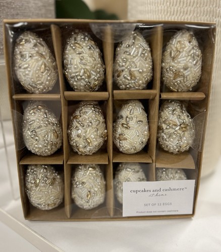 Cupcakes and Cashmere Easter Egg Decor Set of 12 New - Picture 2 of 2
