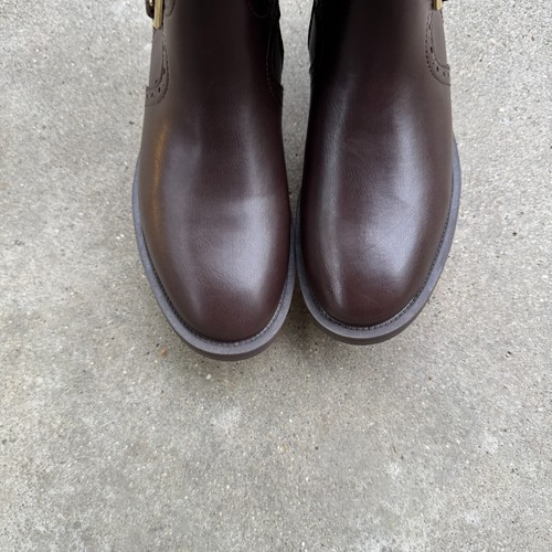 St. John's Bay Toysen Riding Boots Womens 5.5 Brown Wide Calf Faux Leather NEW - Picture 6 of 11