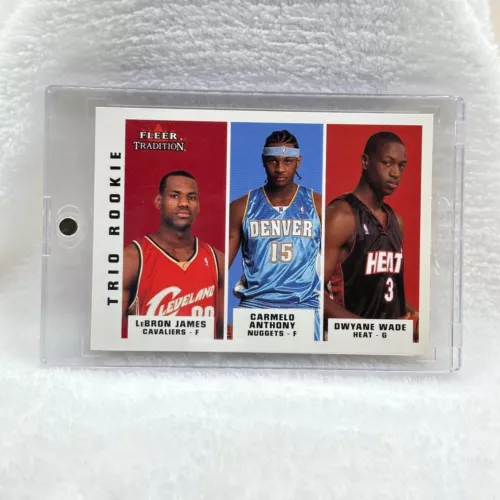 2003-04 Fleer Tradition - #300 Carmelo Anthony, LeBron James, Dwyane Wade (RC)