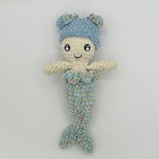 Handmade Colorful Crocheted Mermaid Plush Figure 14 Inches Very Soft And Cuddly