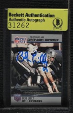BAS 1990 Super Bowl XXV Silver Anniversary Bob Lilly Beckett Auth Sticker ur8