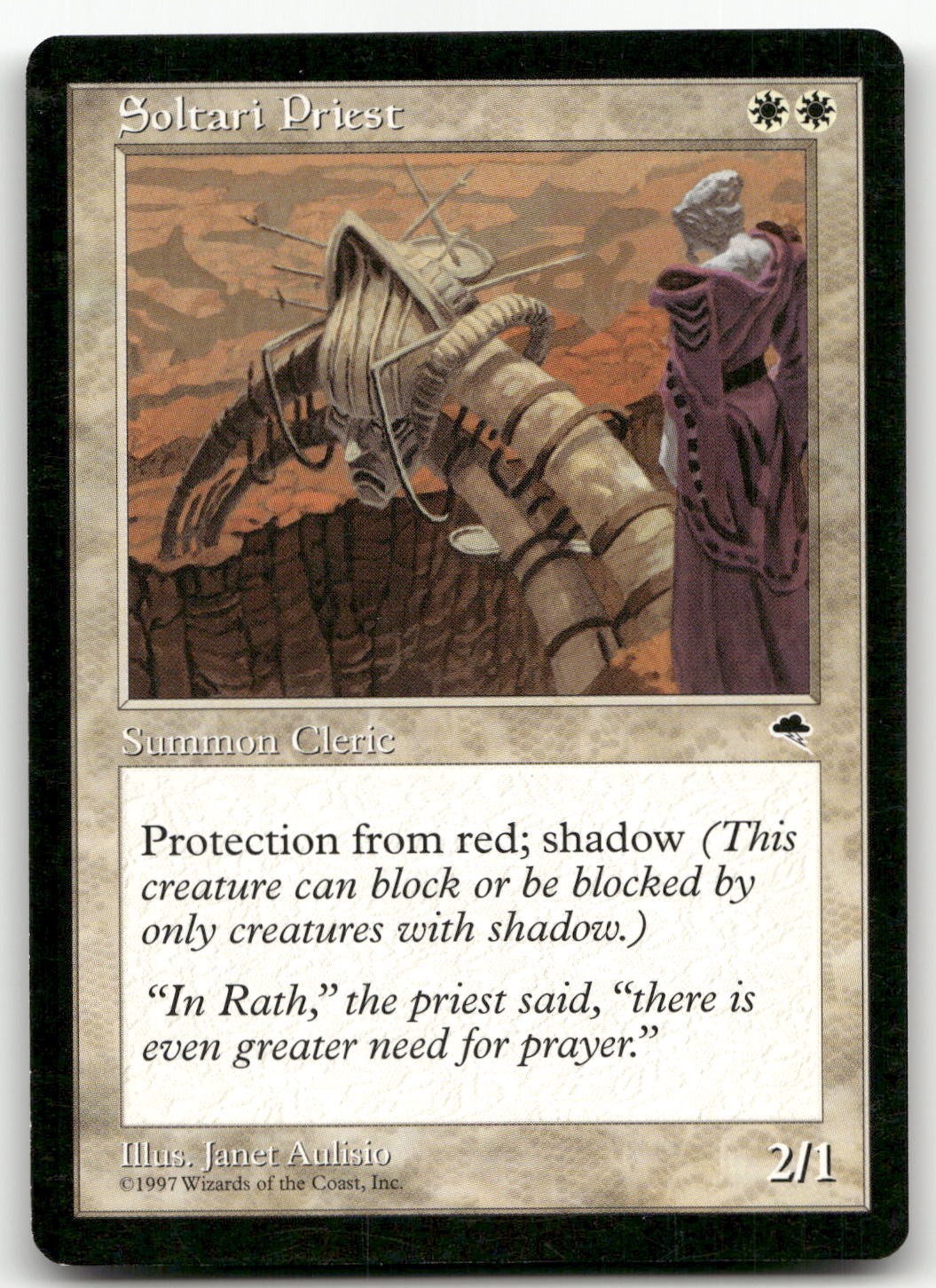 Soltari Priest #46 (LP) Tempest TMP Magic MTG