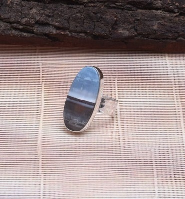Wonderful Blue Owyhee Opal Gemstone 925 Sterling Silver Handmade Ring K-18