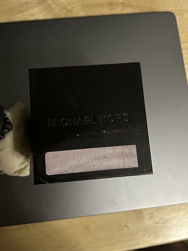 Michael Kores MK-8279 Black Dial CHRONOGRAPH DATE Black S/S QUARTZ MENS WATCH NW - Picture 5 of 6