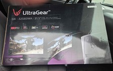 LG 32" UltraGear G6 QHD 180Hz 1ms AMD FreeSync Curved Gaming Monitor (32G60WA-B)
