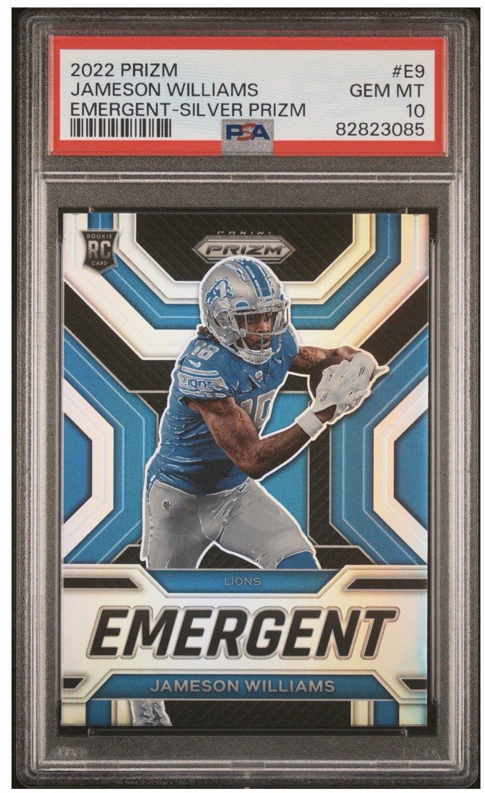 Jameson Williams Panini Prizm Emergent #E9 Silver