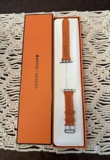 Hermes Apple Watch Tricot Band In Orange - 41...