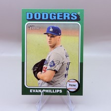 2024 Topps Heritage High Number - Evan Phillips #516 SP Green Border Parallel