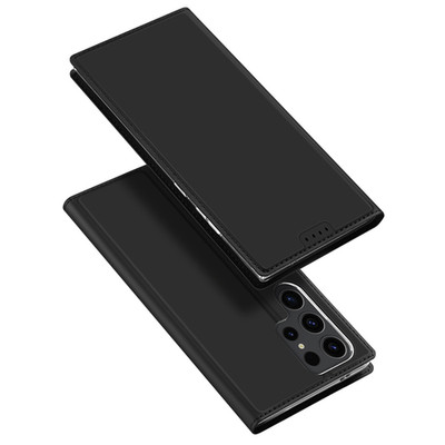 DUX Flip Tasche Wallet Schutzhülle Handyhülle fr Samsung Galaxy S24 Ultra schwaz