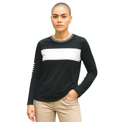 Blooming Jelly sweater M/long sleeves/stretch /elbow patch design/black+white