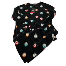 APEX all-over print long sleeve loungewear black Made in China New with Tag