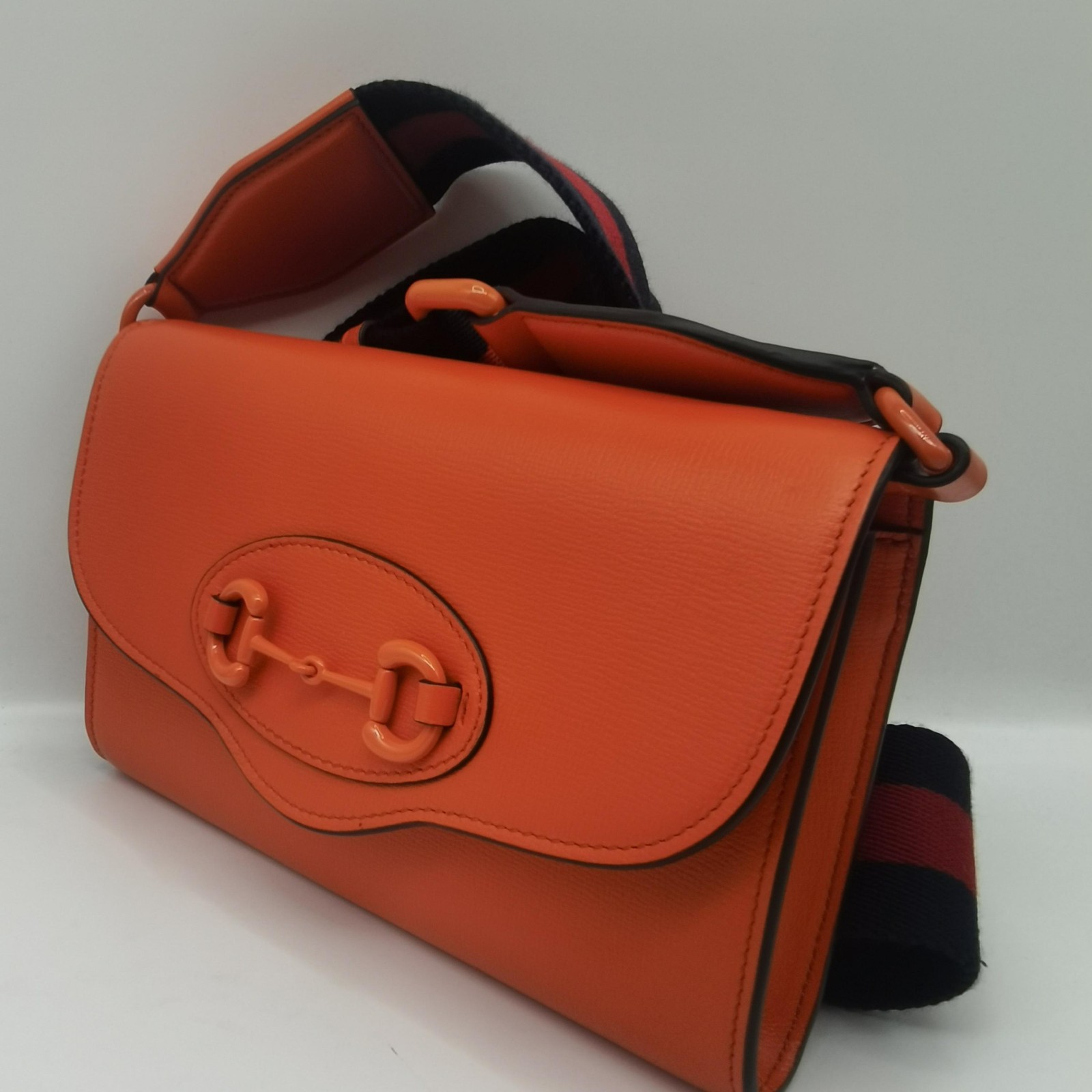 Gucci Horsebit 1955 Enamel Mini Shoulder Bag - Orange - ## image 2