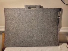 Large Format Felt Artwork Carrier Bag, 22 X 31 Grey