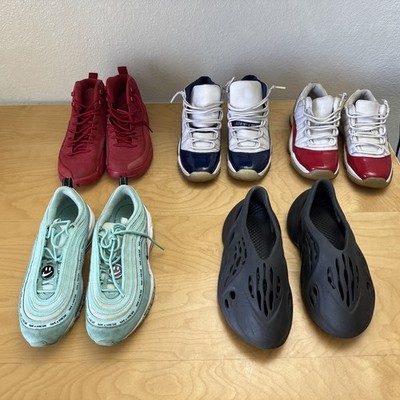 Adidas Yeezy ,Jordan And  Nike Athletic Sneakers Top Lace Up Multicolor 5 pairs