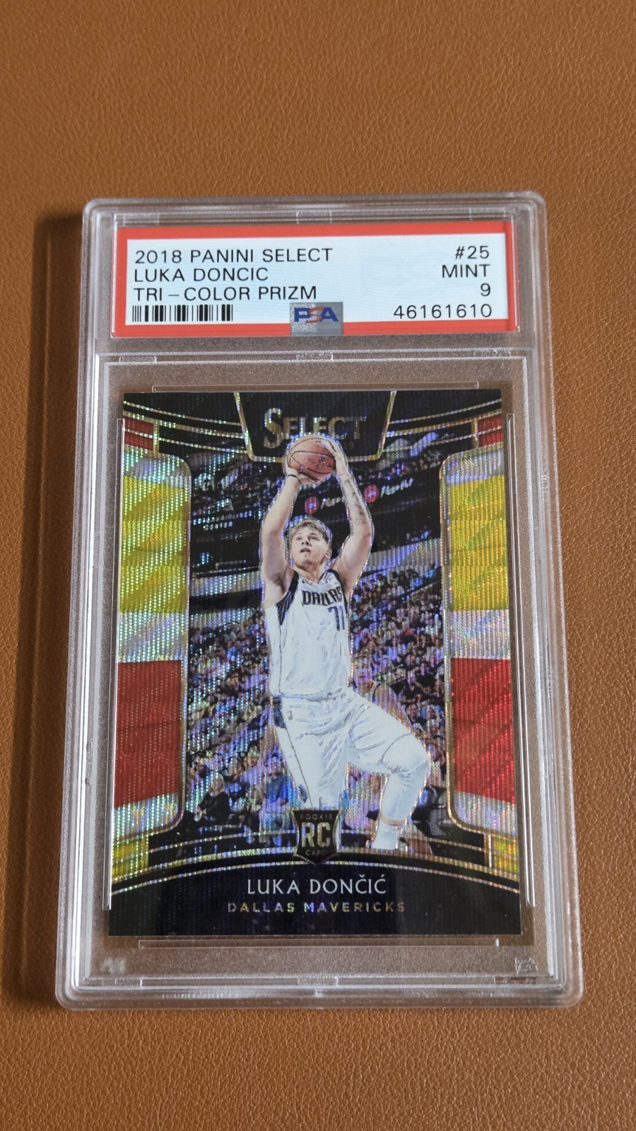 2018-19 Panini Select Luka Doncic Concourse Tri-Color Prizm RC #25 PSA 9 MINT