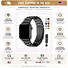 Stainless Steel Apple Watch Band 49mm 46mm 45mm 44mm 42mm 41mm 40mm 38mm Strap
