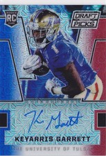 2016 Keyarris Garrett Prizm Draft Picks Red White Blue Auto RC /25 #249 A7601