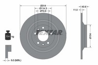 2X Textar Bremsscheibe 92166400 FüR Mazda