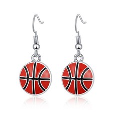 Sport Ball Dangle Earrings, Football, Basketball, Soccer, Volleyball, Baseball E