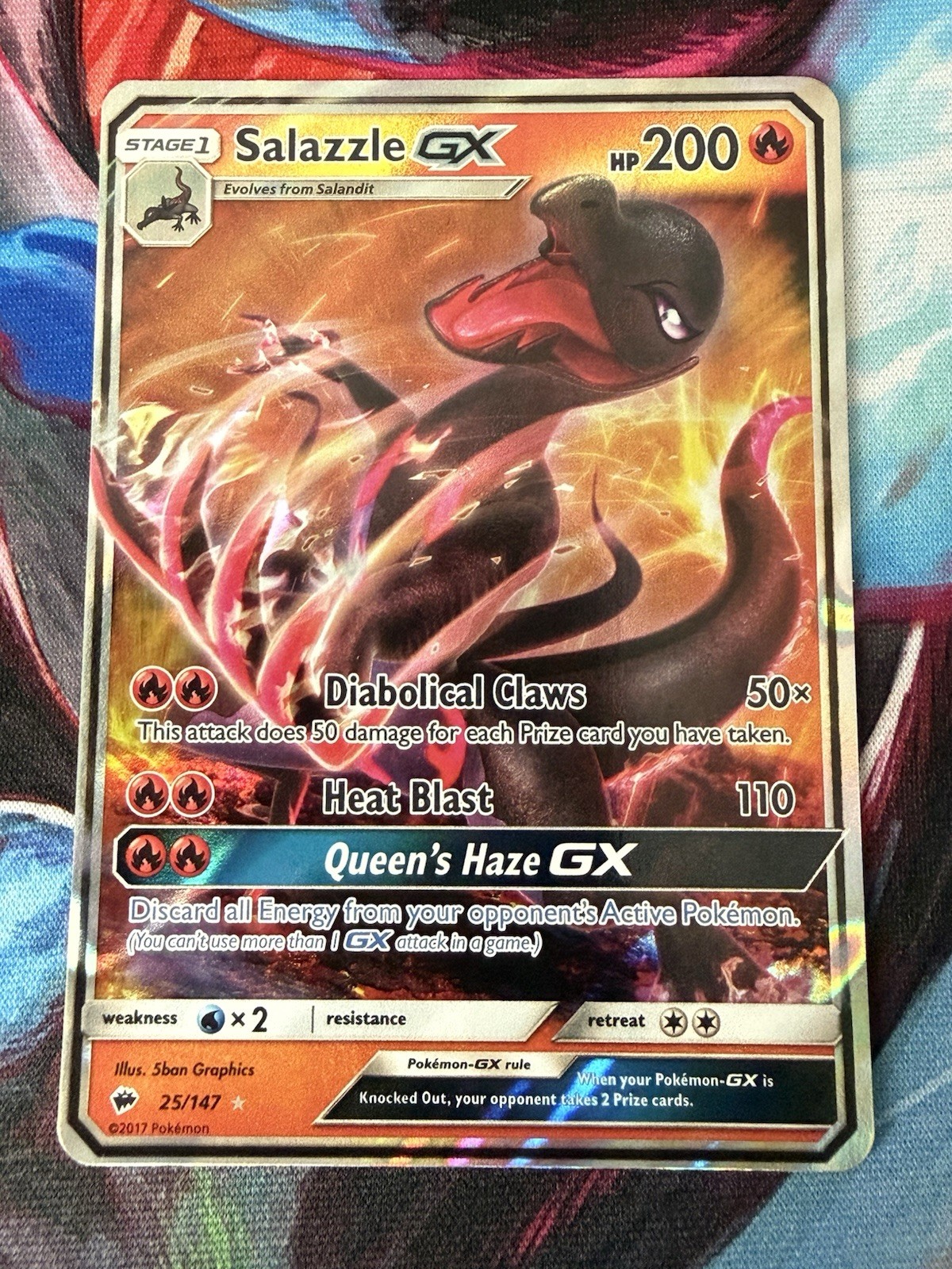 Pokémon: Salazzle GX 25/147 Burning Shadows NM