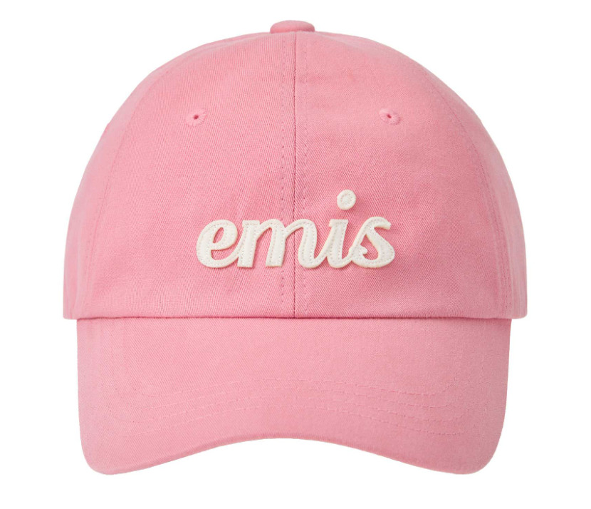 Korean Brand EMIS Applique Ball Cap Unisex Casual Lifestyle Hat Pink NWT