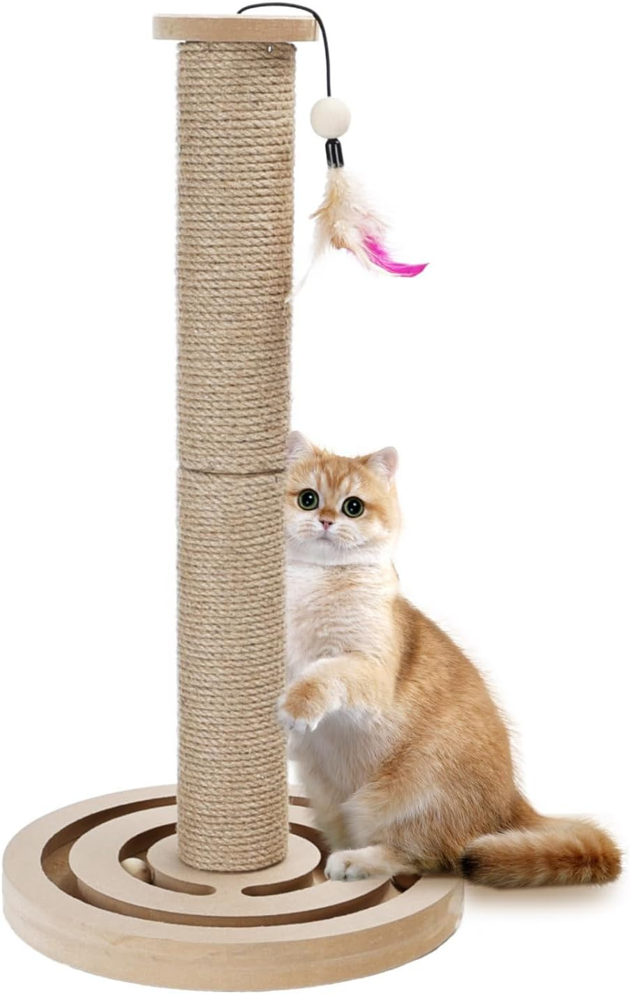 Albero Tiragraffi Interattivo Design Moderno Corda Sisal per Gatti