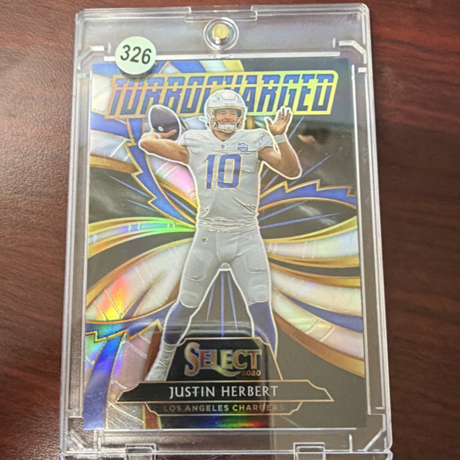 Panini Select Turbocharged Justin Herbert #T24 Silver Prizm Rookie Chargers 2020