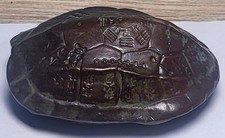 Bronze Effect Chinese Turtle Shell Display Paperweight Curiosity Size 8x5x3cm 