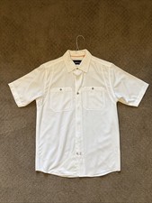 White Orvis Button Up Short Sleeve Shirt Size S